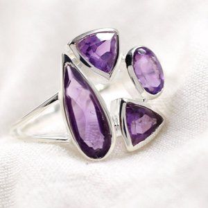 Amethyst cluster ring, Size 7.5